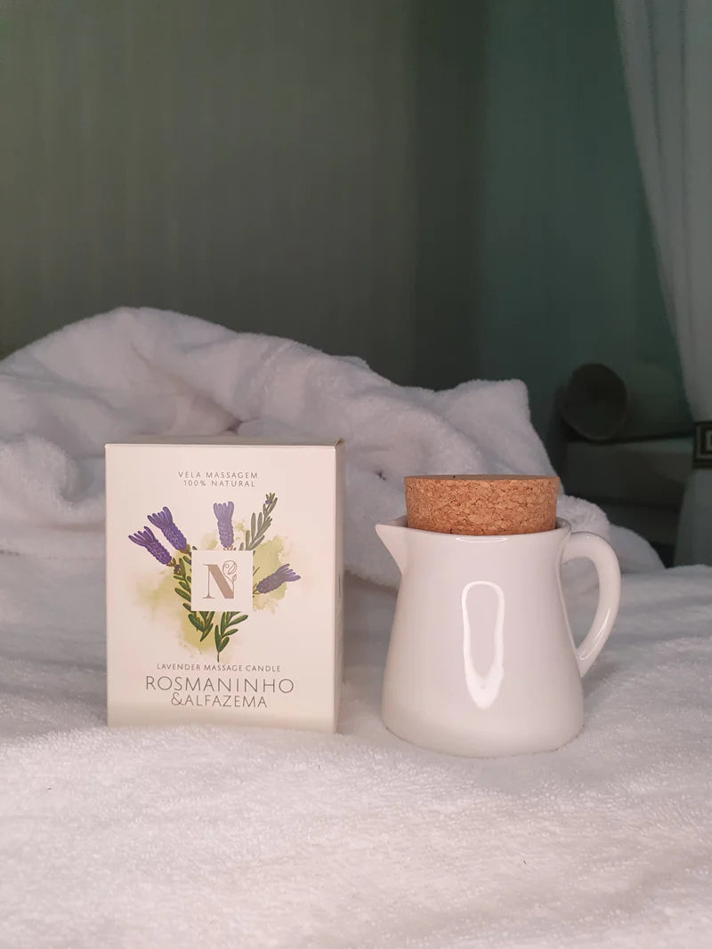 VELA DE MASSAGEM DE ROSMANINHO E ALFAZEMA 120 ML