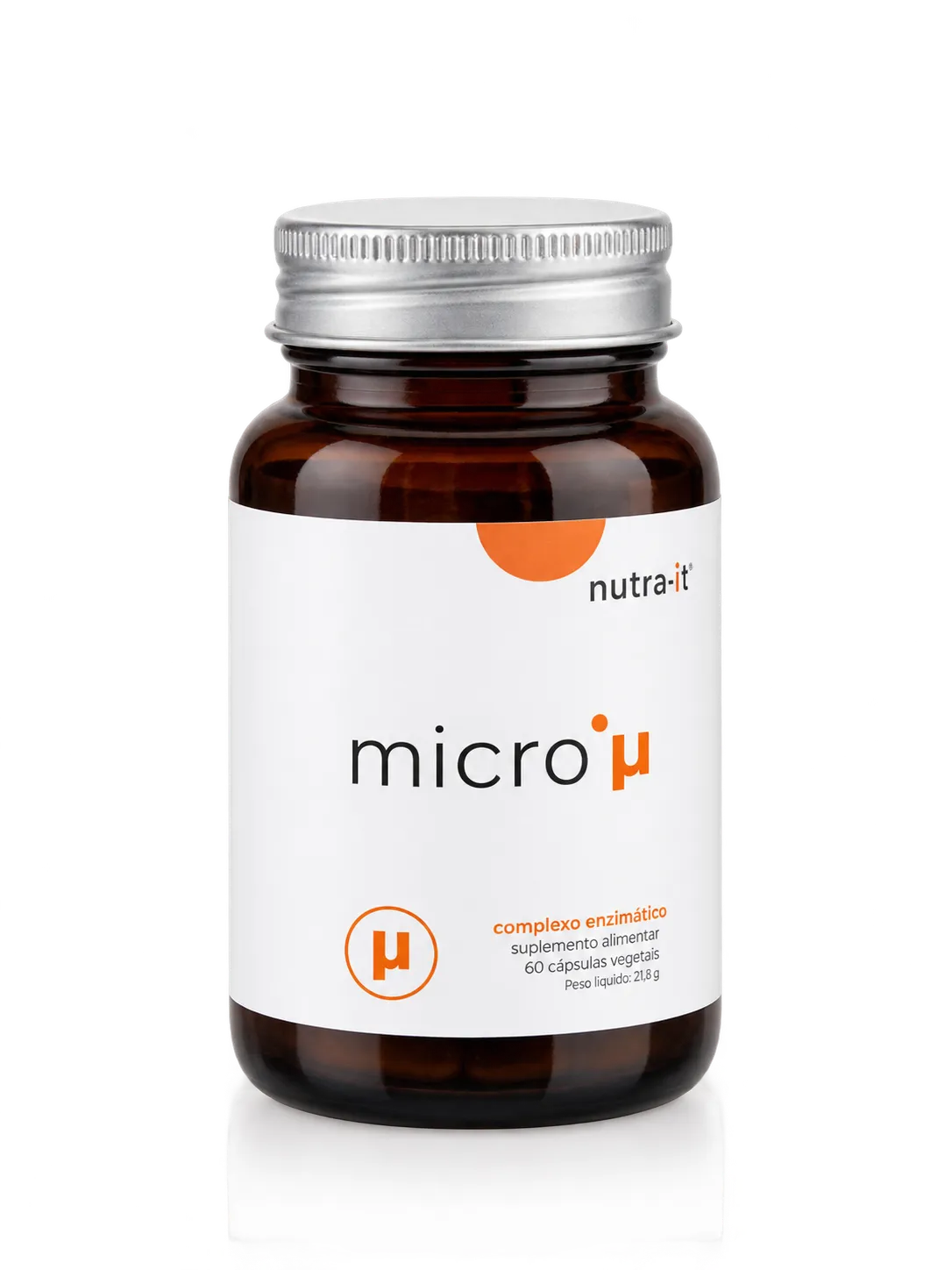 Nutra-it Micro μ | 8 Estirpes com FOS, 60 Cápsulas