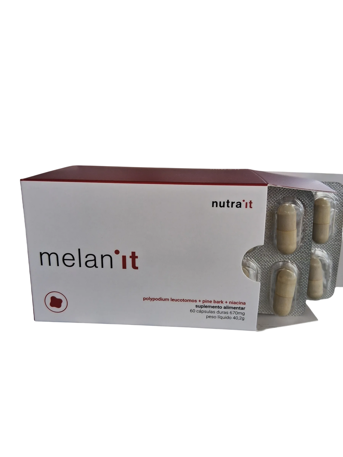 Nutra-it Melan-it | Polypodium, Pine Bark e Niacina, 60 Cápsulas