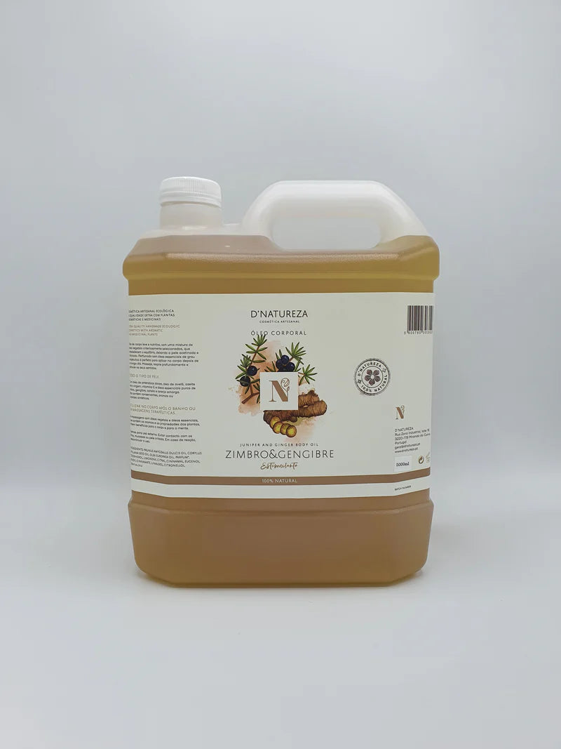 ÓLEO CORPORAL DE ZIMBRO & GENGIBRE 5 litros