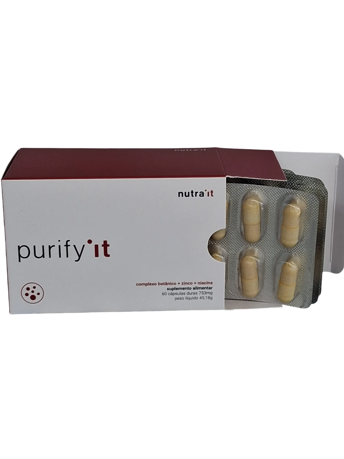 Nutra-it Purify-it | Zinco e Niacina, 60 Cápsulas